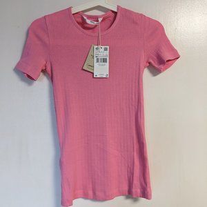 Mango NWT bubblegum pink 100% cotton t-shirt XXS